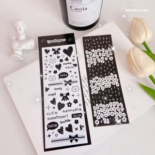 STICKERS DECOR TOPLOADER B&W ☁️ CÓ SẴN HÌNH DÁN TRANG TRÍ TOPLOADER🖤