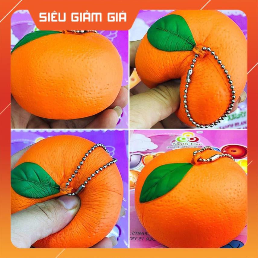 MÓC KHÓA SQUISHY QUẢ QUÝT CỰC MỀM