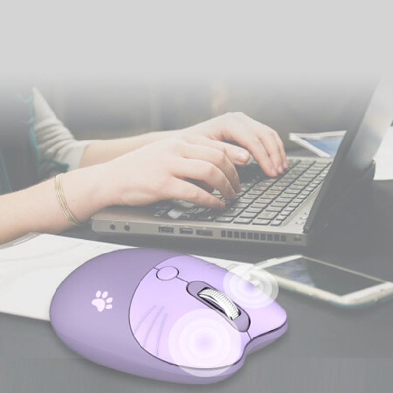 Elec Space Chuột Quang Không Dây Dễ Thương 2.4G Cho PC / Laptop