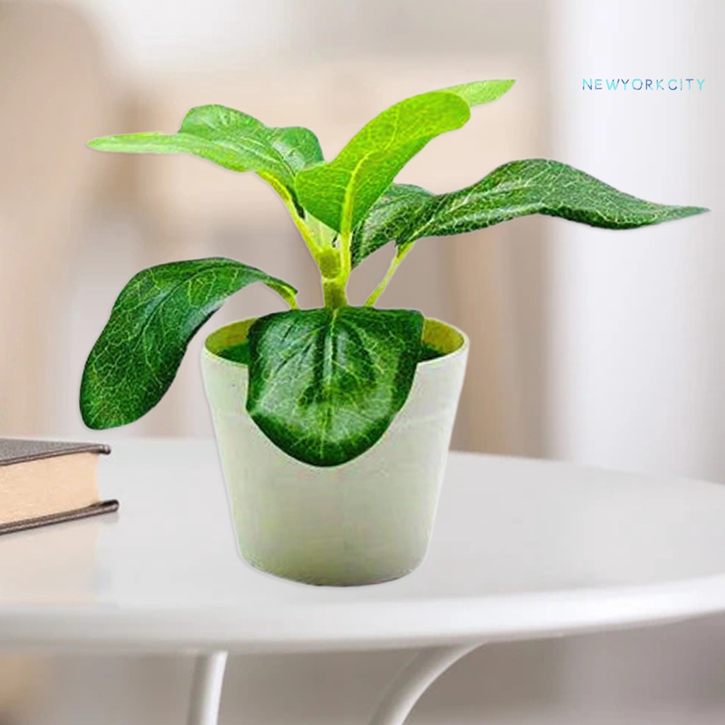 Chậu Cây Cảnh Nhân Tạo Bằng Nhựa Sống Động Như Thật Dùng Trang Trí Nhà Cửa