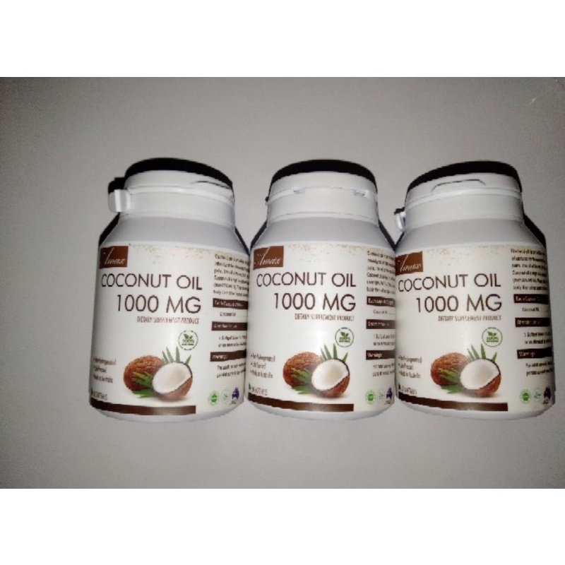 🇹🇭🇹🇭COCONUT OIL:Viên uống tinh chất cô đặc từ đâu dừa,Australaia,1000mg,lọ 60v