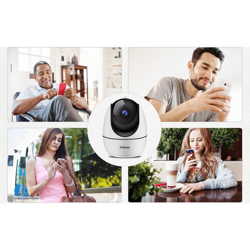 Camera IP Wifi SriHome SH026 3.0MP FullHD+ 1536P, 1 Anten, xoay 355 độ (Trắng) - 4 Phân Loại tùy chọn