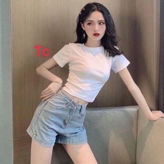 Áo Thun Croptop Nữ Form Dứoi 55kg