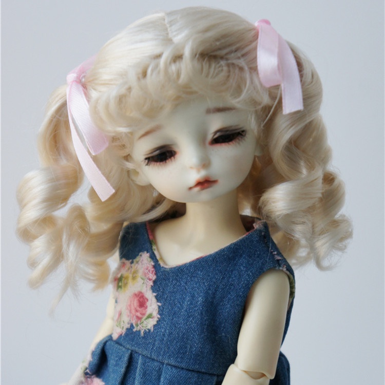 Tóc Giả Xoăn Dài Cho Búp Bê BJD/SD 6-9inch 1/3 1/4 1/6