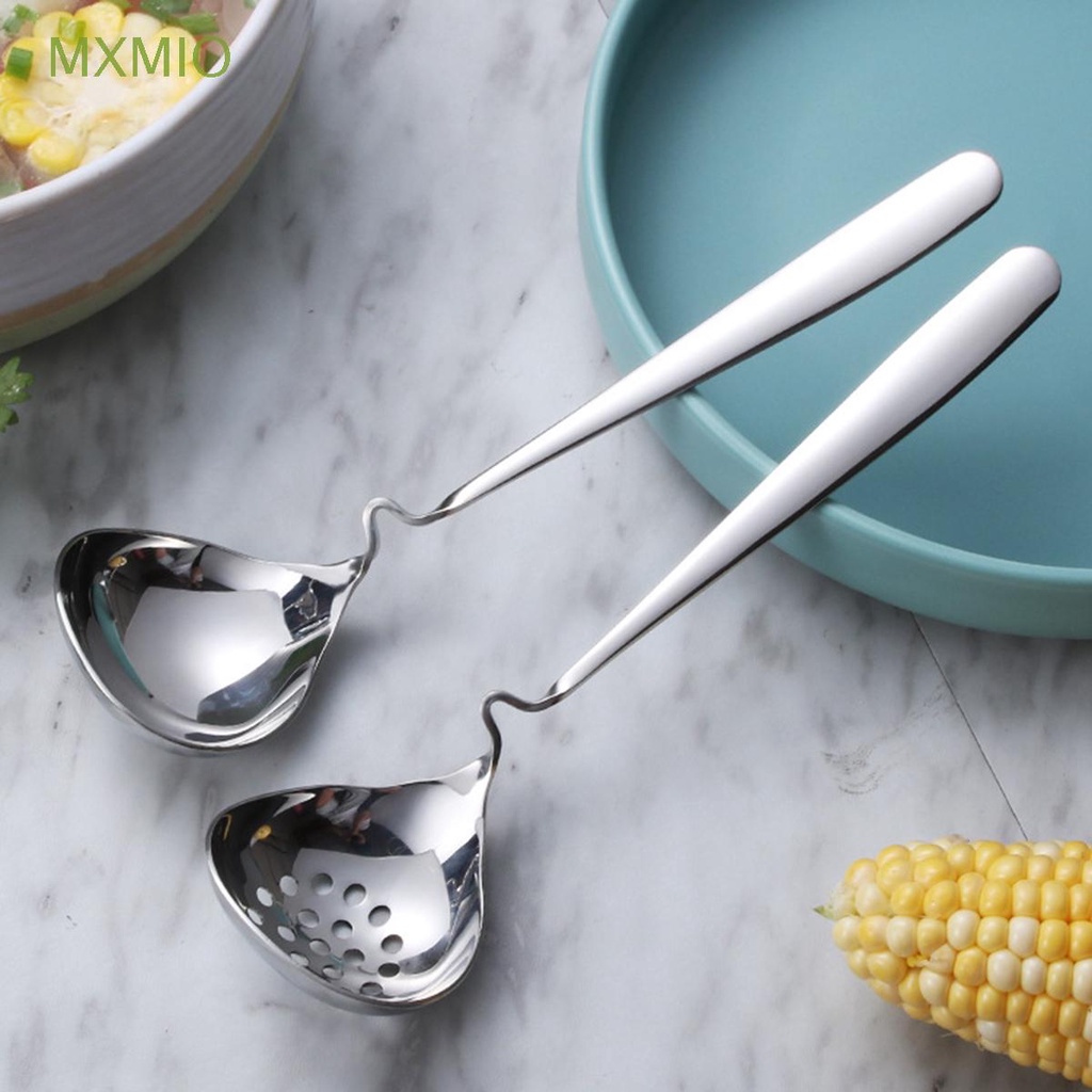 Muỗng Múc Canh Tay Cầm Dài Có Rãnh Đa Năng Cho Nhà Bếp