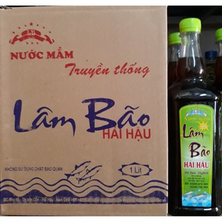 Thùng 12 Chai 1 Lít Nước Mắm Lâm Bão Nắp Xanh Độ Đạm 37gN/ Lít