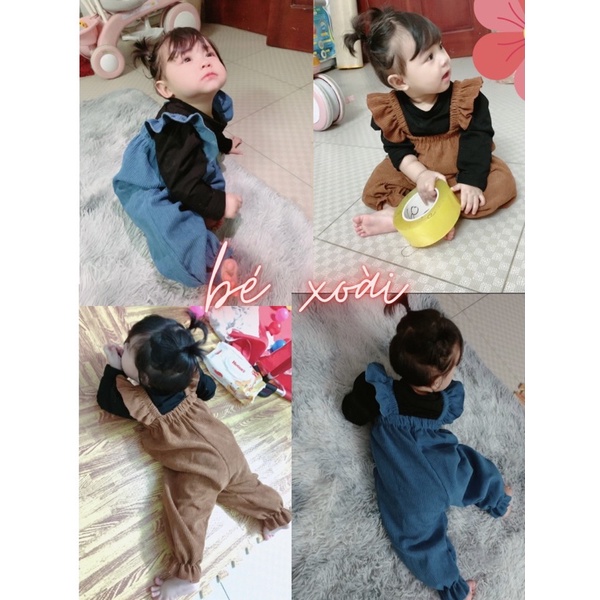 Sét yếm nhung siêu đáng yêu cho bé gái từ 8-22kg💋