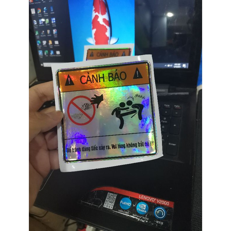 Logo cảnh báo hài hước không bắt cá  kiểu 3