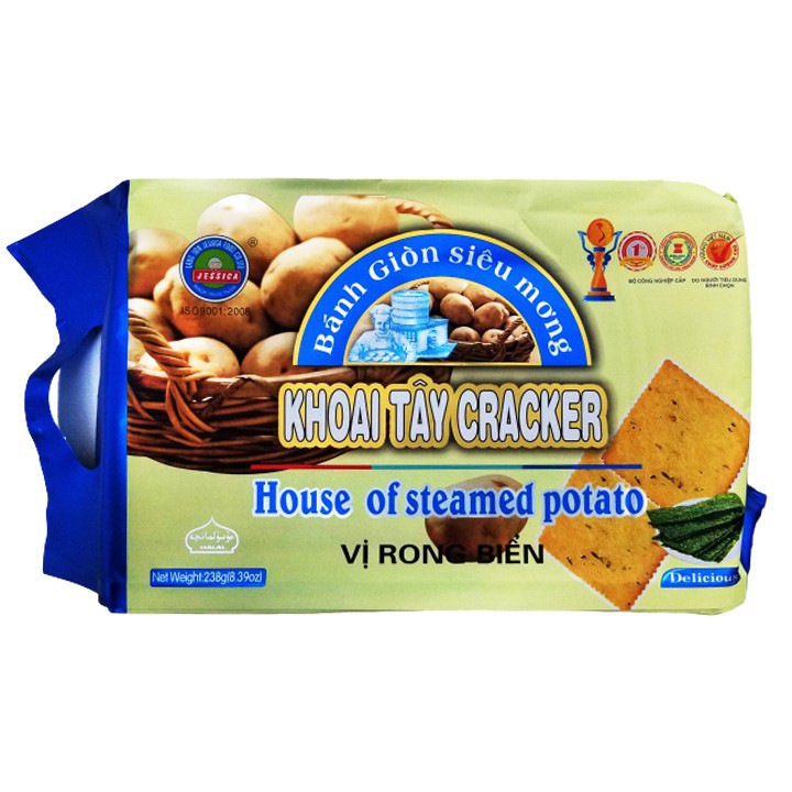 Bánh khoai tây craker 238g vị rong biển - 20gói