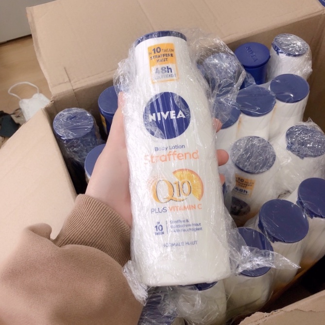 Dưỡng thể trắng da Nivea Q10 Hautstraffende nội địa Đức cấp ẩm chăm sóc da - Shop Viloet