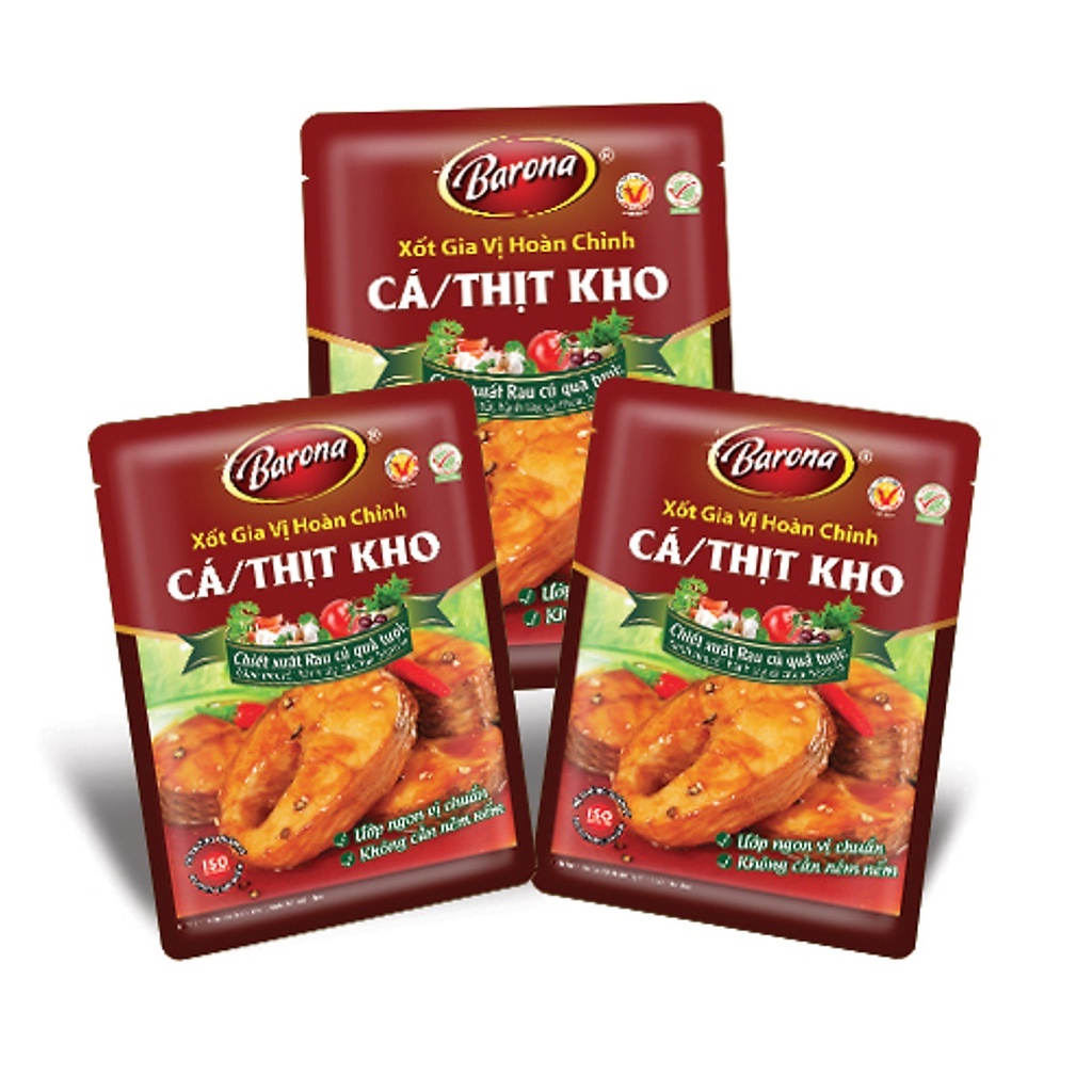 Xốt Gia Vị Hoàn Chỉnh Barona - Cá Thịt Kho 80g