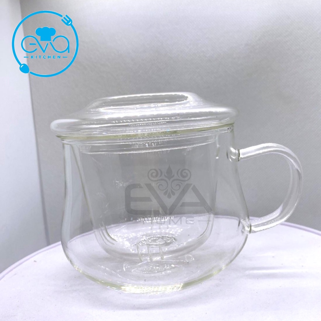 Cốc Lọc Trà / Ly Kèm Lõi Lọc Trà Thuỷ Tinh Chịu Nhiệt Lanya Cup 300 ML