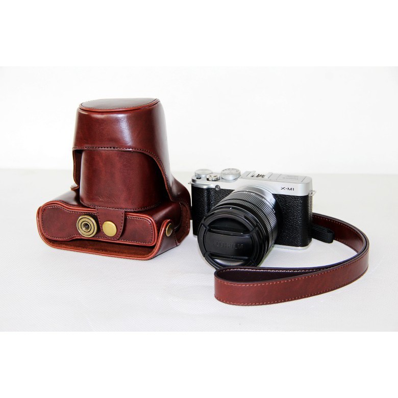 Bao Da Pu Đựng Máy Ảnh FujiFilm XA3 16-50mm Kèm Dây Đeo Vai Tiện Dụng