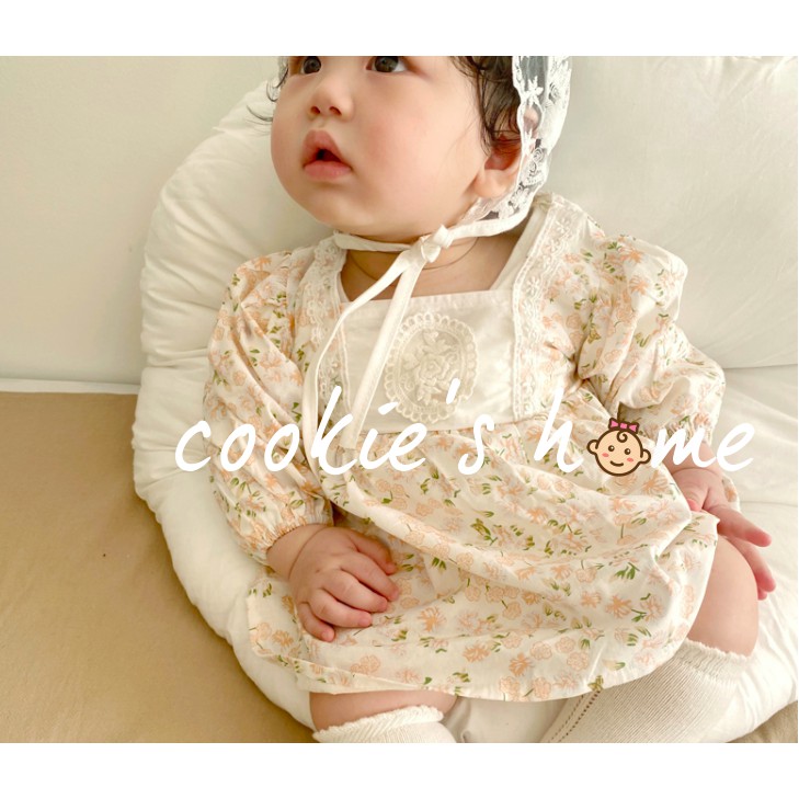 [Cookie'sHome x Royal Dress] Body cho bé gái sơ sinh coton phong cách Korea Hoàng gia mặc thôi nôi chụp hình studio