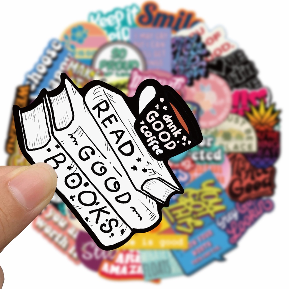 50 Miếng dán chống thấm nước họa tiết độc đáo dễ thương trang trí laptop