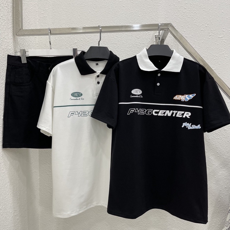 Áo thun polo F426 center áo thun cổ trụ ngắn tay chất cotton cao cấp