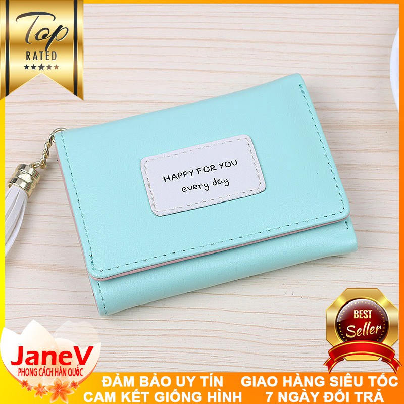 [4 MÀU] Ví Nữ Mini Ngắn Cầm Tay Dễ Thương Nữ Tính Hàn Quốc TVNN222 | BigBuy360 - bigbuy360.vn