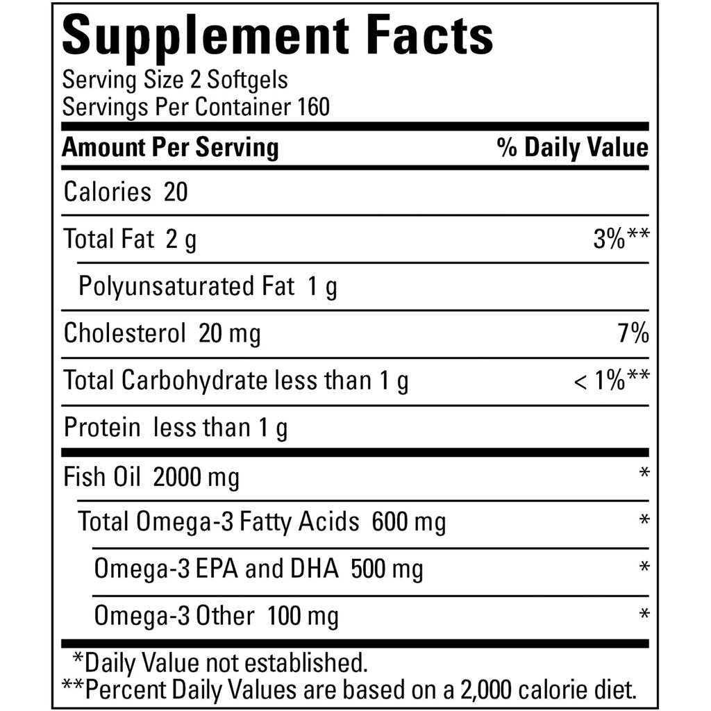 Dầu cá Omega-3 , Nature Made Burp-Less Fish Oil 1000 mg with 300 mg Cholesterol , 320 viên - Date: 12/2023 ,vón cục nhẹ,