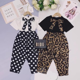 Bộ áo nơ quần chấm bi siêu cute - bộ đồ bé gái