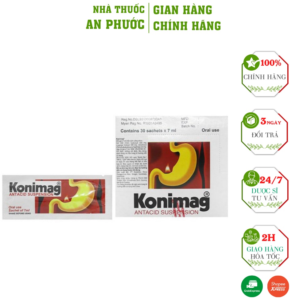 Gel bảo vệ dạ dày KONIMAG  ⚡ CAM KẾT CHẤT LƯỢNG ⚡Gel Dành Cho Người V.iê.m Dạ Dày Khó Tiêu