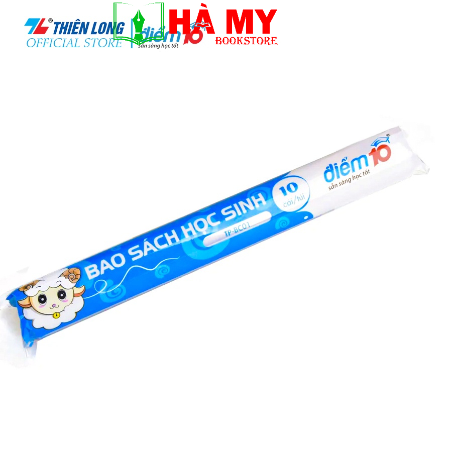 [Hỏa Tốc] 1 Lốc 10 tờ Bìa bao sách Thiên Long TP-BC01 túi 10/T1500 - Sản phẩm chính hãng Thiên Long