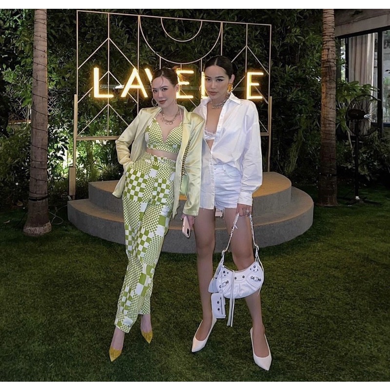 Set túi đeo chéo Balen nạm đinh dây khoen đinh kèm 2 ví hàng Super size 24