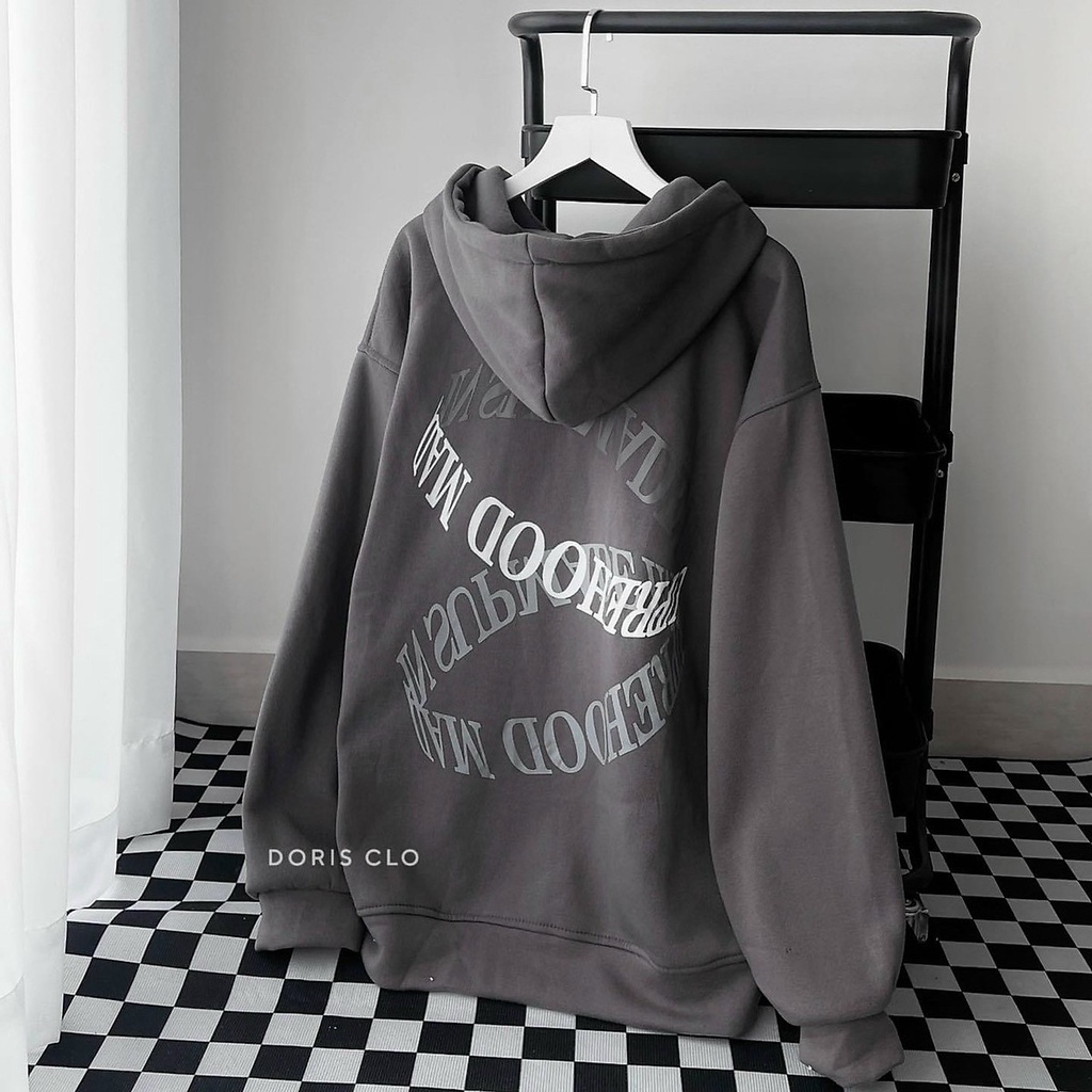 Áo khoác hoodie nỉ nam nữ chất thun nỉ mềm mịn from rộng (có khóa kéo)