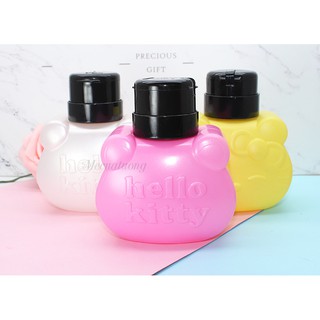 Lọ đựng cồn, dung dịch aceton, nước lau gel, tẩy sơn móng tay chân hellokitty