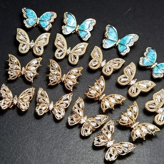 Charm Bướm Đá Chuyển Động Rung Rinh Cao Cấp | Phụ Kiện Trang Trí Móng Tay Sang Trọng B08