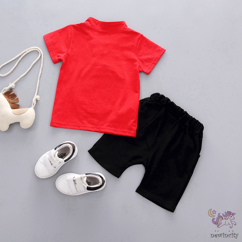 Set Áo Thun Tay Ngắn &amp; Quần Short Cho Bé Trai