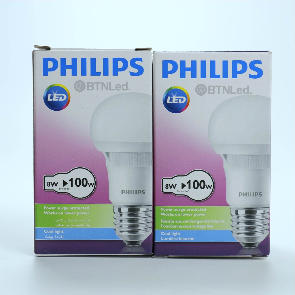 Bóng đèn PHILIPS Ecobright LEDBulb 8W E27 A60 - [HÀNG CHÍNH HÃNG] - ÁNH SÁNG TRẮNG - Tiết kiệm điện, chất lượng sáng cao