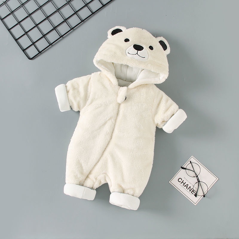Bộ body nỉ bông cho bé con siêu ấm