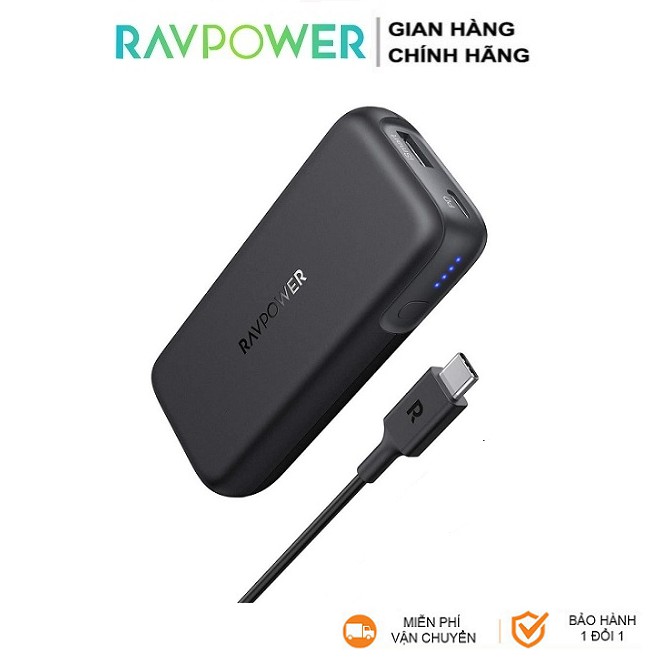 Pin dự phòng RAVPower 10000mAh 29w (RP-CPBN001)