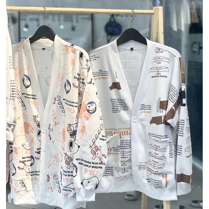 Áo Khoác Cardigan Unisex❤️Áo Cardigan SNOPPY form rộng Ulzzang Unisex Nam/Nữ (Chất vải cực xịn,video thật 100% tại Shop) | BigBuy360 - bigbuy360.vn