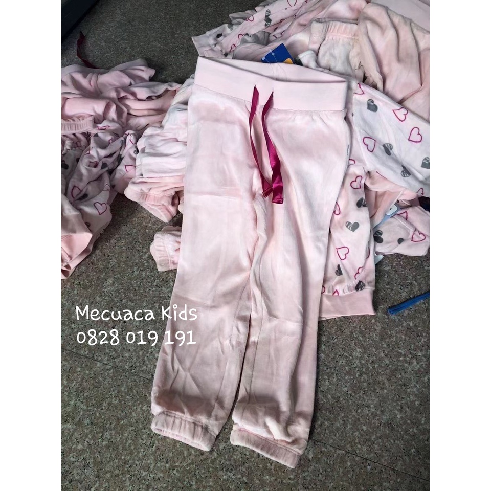 Bộ nỉ lông băng lông màu hồng Lupilu tqxk cho bé gái