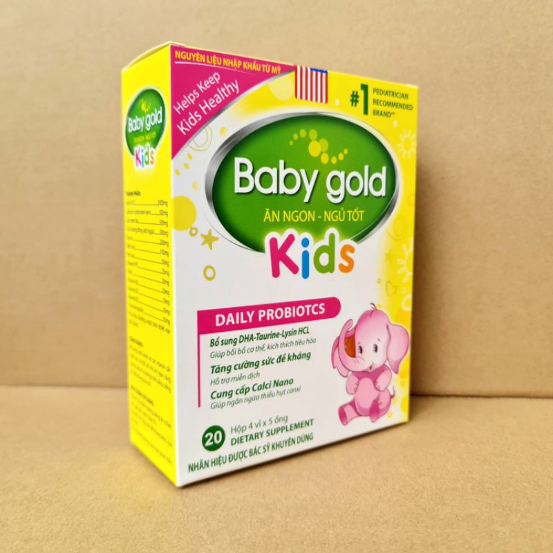 Baby Gold Kids tiêu hoá khoẻ trẻ ăn ngon, giúp bé ăn ngon ngủ tốt, bé thông minh