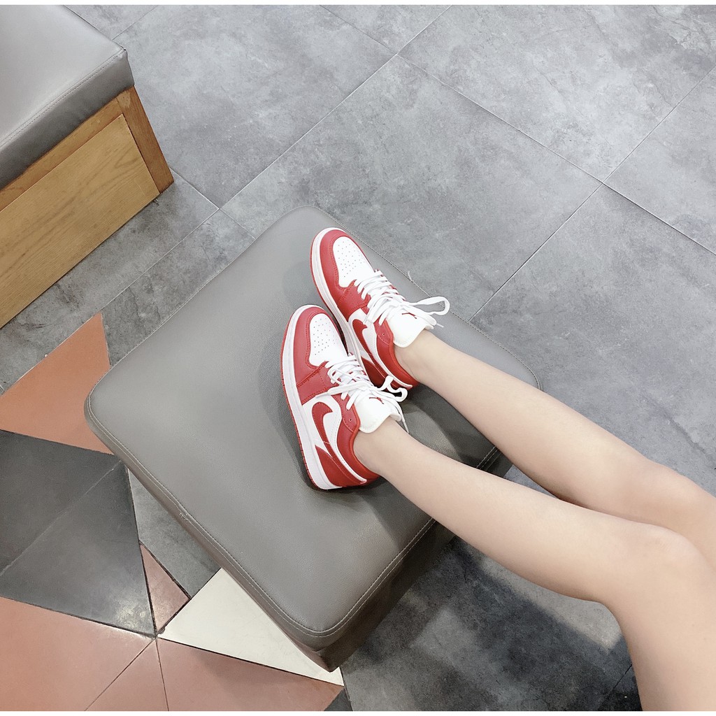 Giày Sneaker Nữ JD1 Cổ Thấp Màu Đỏ Thời Trang Siêu Nhẹ Tôn Dáng - DookieStore
