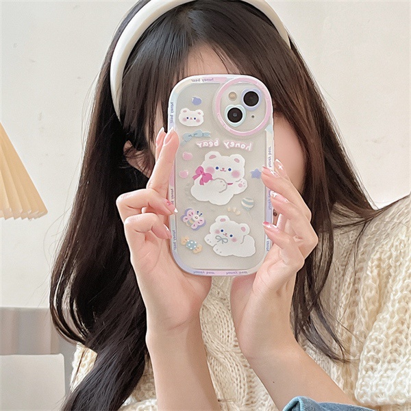 Ốp Iphone ⚡️ 𝐅𝐑𝐄𝐄 𝐒𝐇𝐈𝐏 ⚡️ Ốp Lưng Điện Thoại Iphone CASE HONEY BEAR