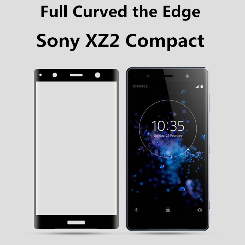 Bán cho Sony XZ2 Compact Full Cover Full Curved Bảo vệ màn hình Kính cường lực