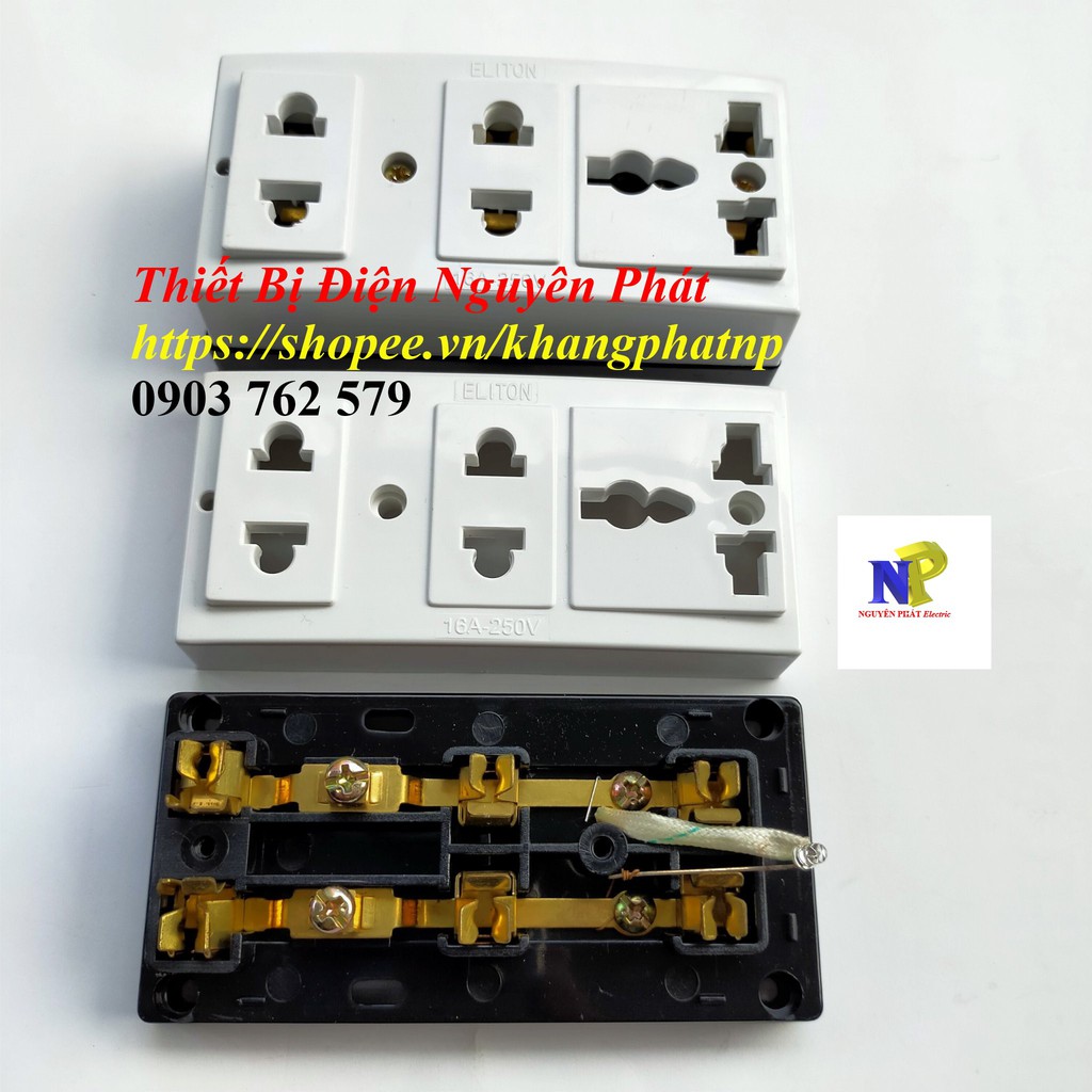 [ELITON] Ổ Cắm 3 Lổ Có Đa Năng 16A-250V