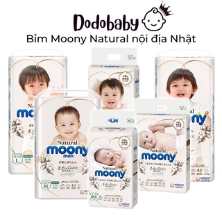 Bỉm moony natural nội địa nhật chính hãng, bỉm quần, tã dán moony cao cấp nhập khẩu, đủ size nb63 s58 m46 l38 l36 xl32