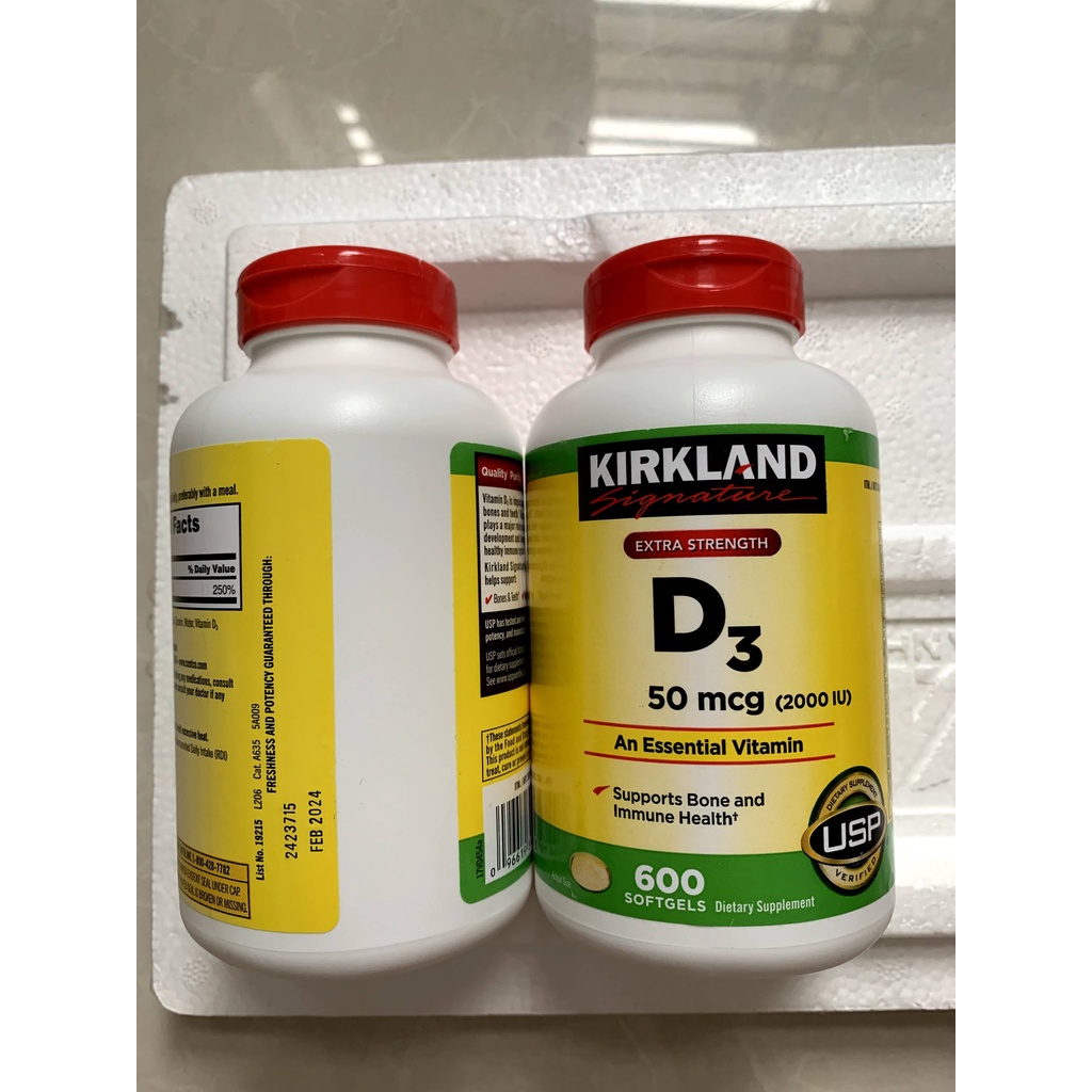Kirkland Vitamin D3 50mcg - chính hãng USA - Date 02/2024
