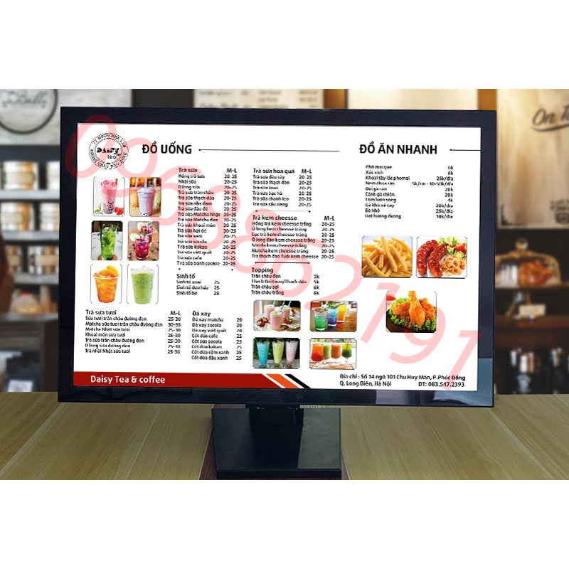 menu led phát sáng để bàn khổ a3