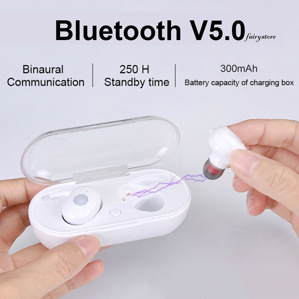 Tai Nghe Bluetooth 5.0 Kết Nối Bluetooth 5.0 Kèm Hộp Sạc