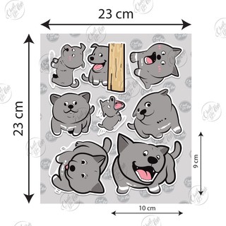 Bộ 8 sticker decal chống nước hình chủ đề bé Dúi Idol siêu dễ thương dùng dán xe, laptop, điện thoại, ipad, vali NT34