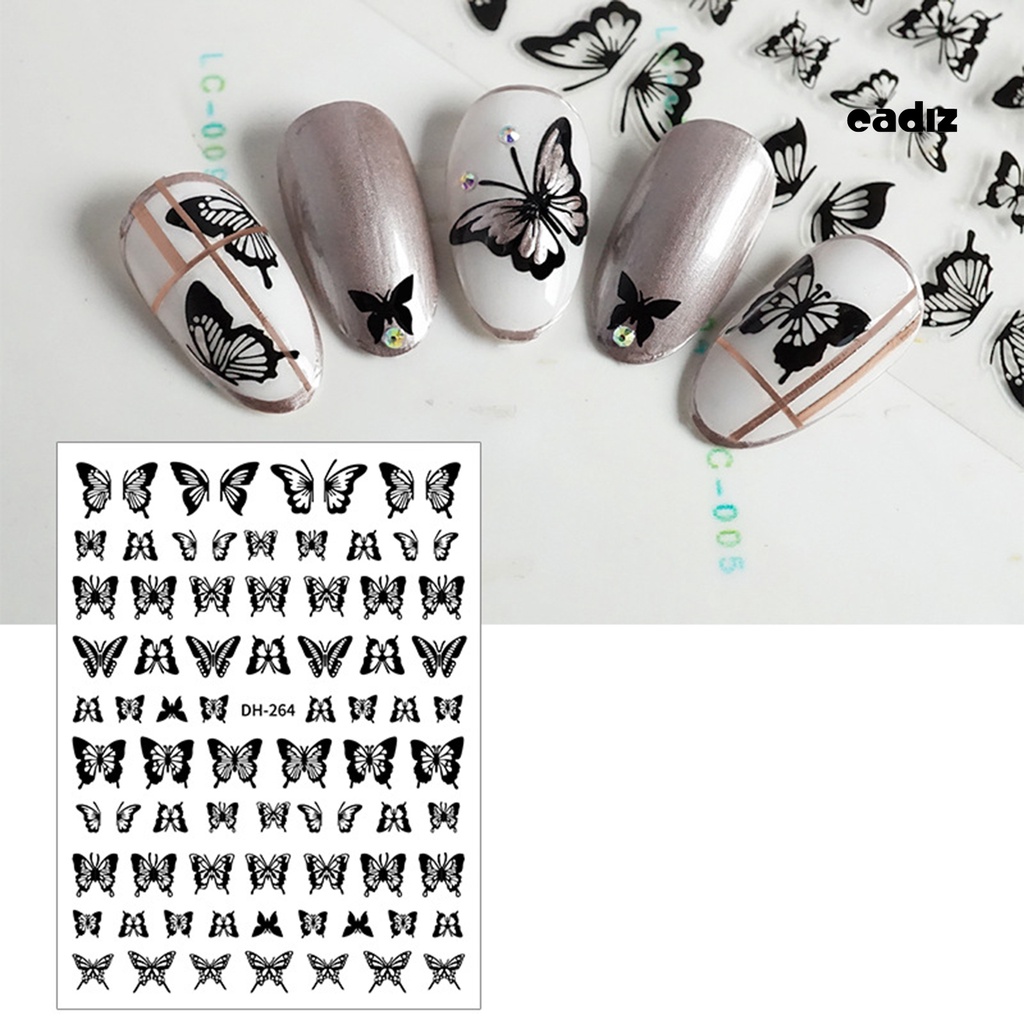 Miếng Dán Trang Trí Móng Tay Hình Bướm Tinh Tế Cho Nữ