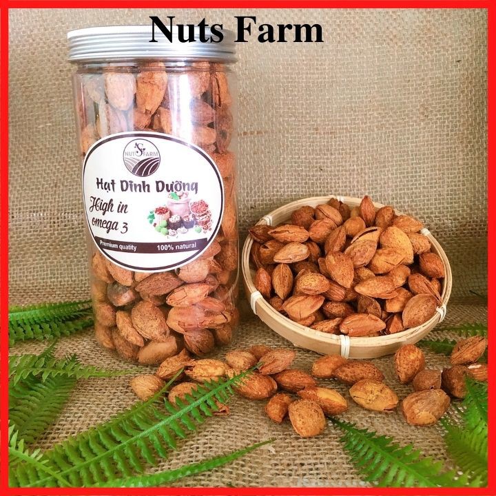 Hạt hạnh nhân rang bơ, vỏ mỏng thơm ngon giòn vị Nutsfarm