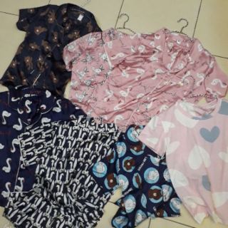 Bộ pijama lụa phi bóng