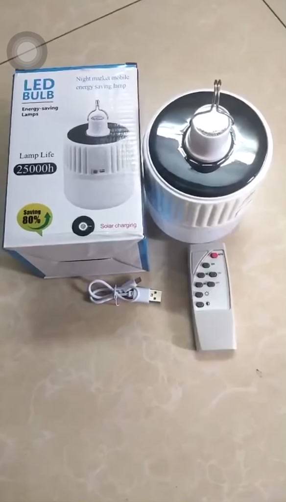 Bóng đèn LED tích điện, Có remote điều khiển 4 chế độ 100W+120W+150W | BigBuy360 - bigbuy360.vn