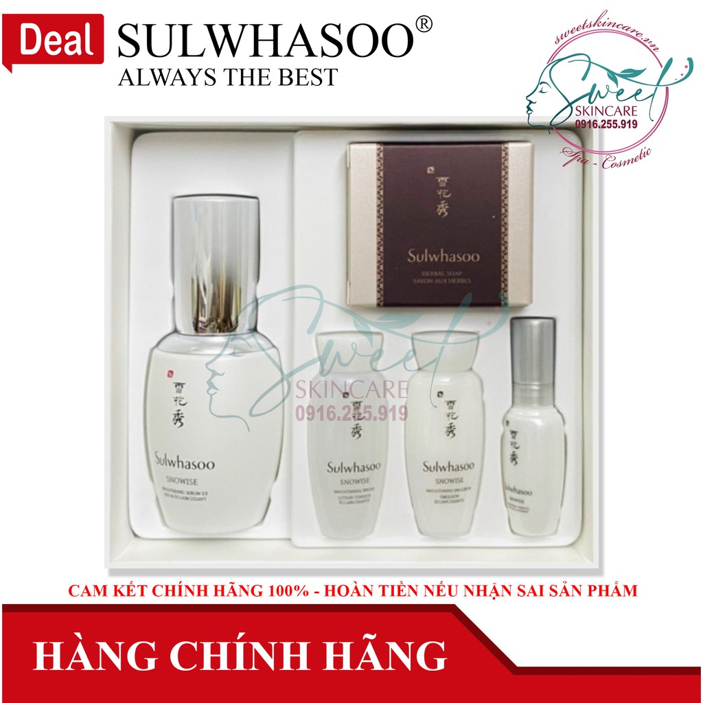 Tinh Chất Dưỡng Trắng Da Bạch Sâm Sulwhasoo Snowise Brightening Sẻum Set 50ml | BigBuy360 - bigbuy360.vn